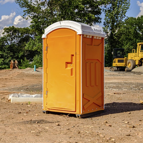 how often are the portable restrooms cleaned and serviced during a rental period in De Smet SD